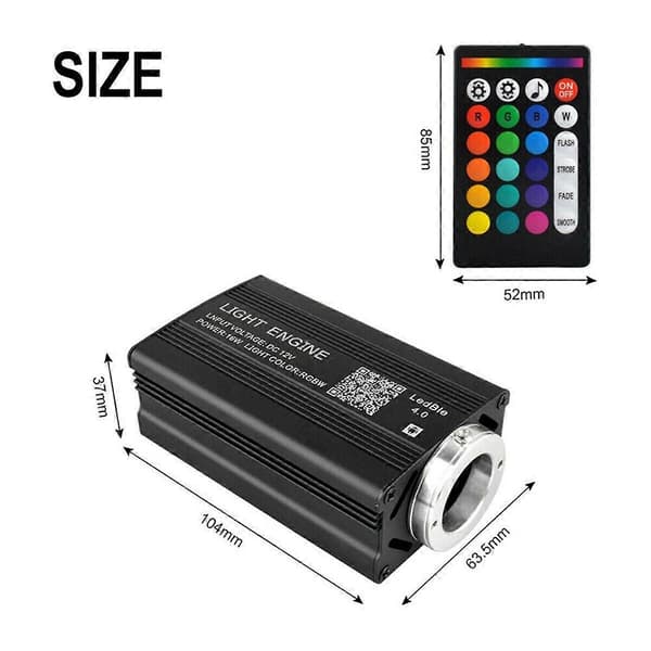 500 stk fiberoptisk bil innertak stjernelampe kit taklampe