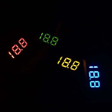 4 st Mini Voltmeter, Digital DC Voltmeter 0,28 tum, Panel 0-100V DC 3-trådig Spänningsprovare LED-display, Mini Voltmeter G