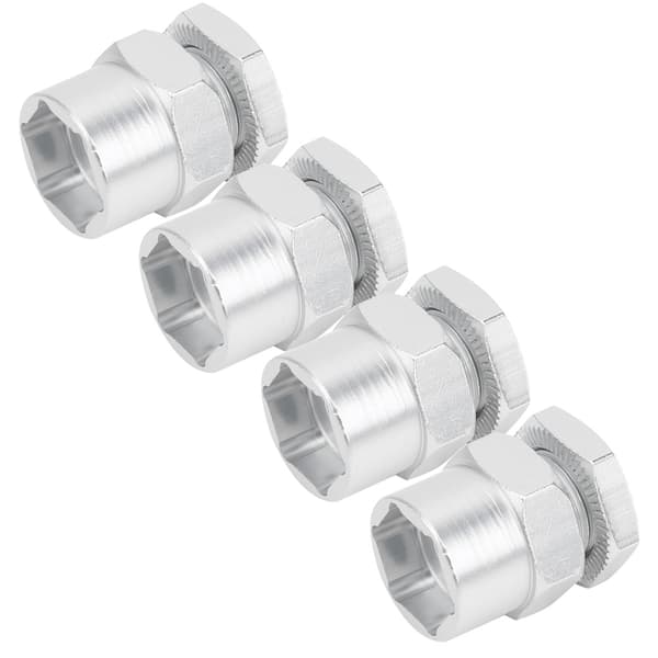 12 mm til 17 mm hjulhex-konverteringsadaptertilbehør, der passer til 1/10 RC Crawler 15 mm sølv