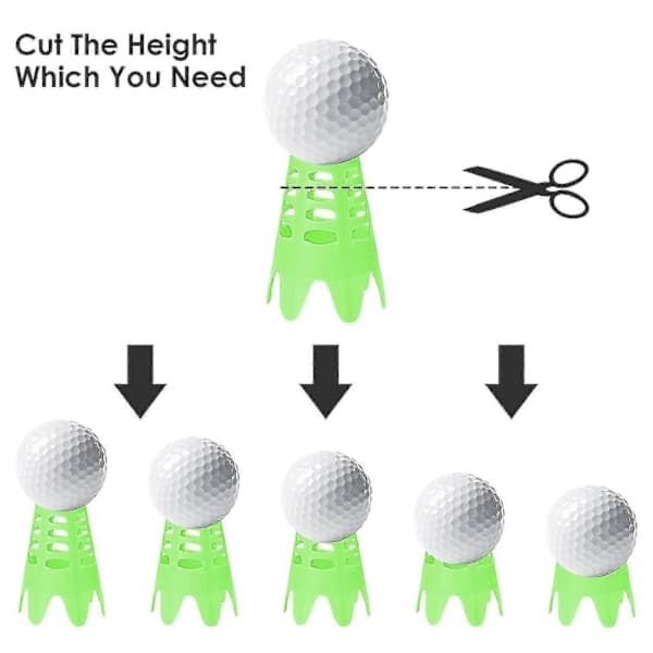 Plastgolf-tees til hjemmesimulator, golf-tees til udendørs og indendørs brug, simulatortræning, træningsmåtte, golf-tees-ZZY Grøn Green