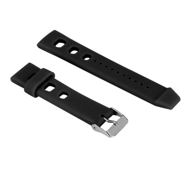 20mm Klockarmband Silikon Spänne Vattentätt Svettsäkert Klockarmband (Svart)