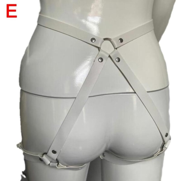 Sexiga Underkläder Kvinnor Kroppsremmar Läderbygel U0S7 Bälte Go white One Size