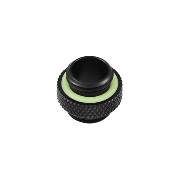 2 stk. G1/4 Gevind Fitting Adapter Konnektor til Computer Vandkølingssystem Sort Kort