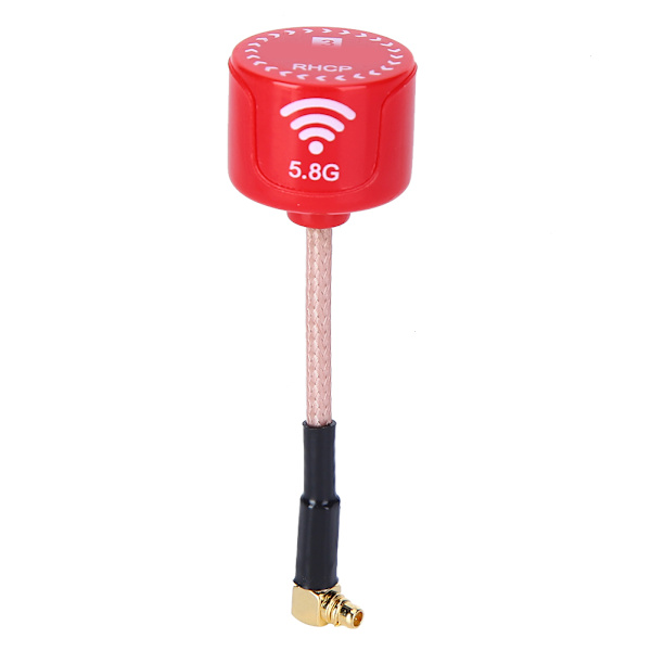 5.8Ghz 3dBi LHCP High Gain Antenne til FPV Racing Drone RC Dele Tilbehør Rød Vinklet MMCX