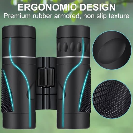 Binoculars 12x25 - Mini Compact Binoculars for Adults and Kids - The Perfect Gift