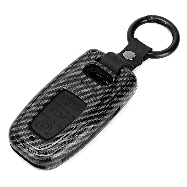 Sort Carbon Fiber Stil Fjernbetjenings Nøglehus Etui Cover Passer til A6 Q5 A5 A7