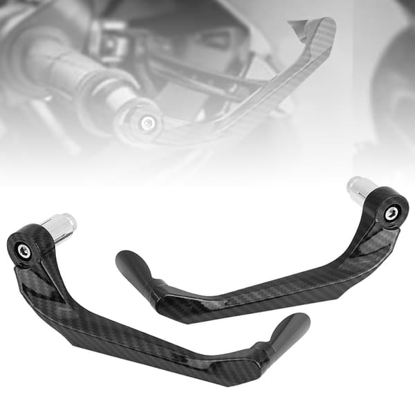 1 Par Kolfiber Motorcykelbroms Kopplingsspakar Styre Skydd (Svart)