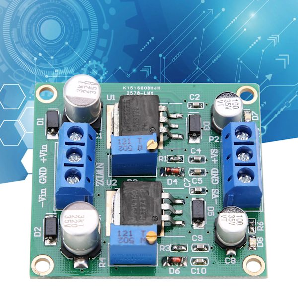 LM317/337 Positiv och Negativ Spänningsstabiliserande Strömmodul Låg Ripple Linjär Justerbar