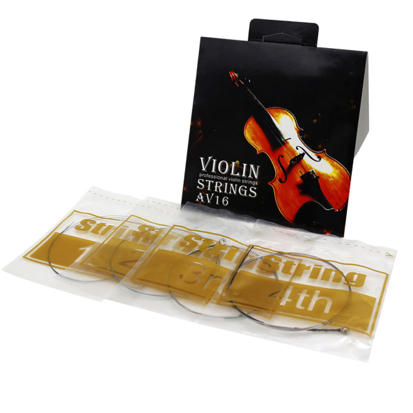 4 stk Violinstrenge Uniform Tension Universal Stålstrenge Professionelt violinerstatningstilbehør