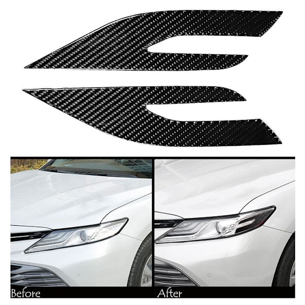 Hiilikuituinen Auton Etuvalon Peite Tarra Sopii Toyota Camry 2018-2019