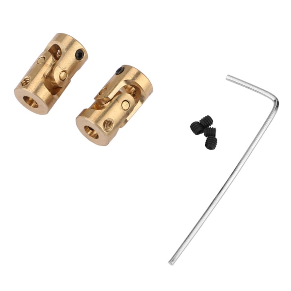 2st Axelkoppling Motorkontakt DIY Styrning Mässing Universal Joint 3*3mm