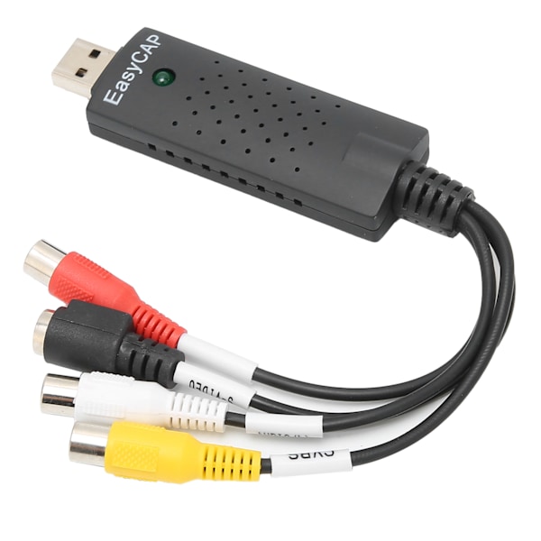 Capture Card USB2.0 4-Kanal DVD VHS Stereo Ljud Video Inspelningsadapter för Windows