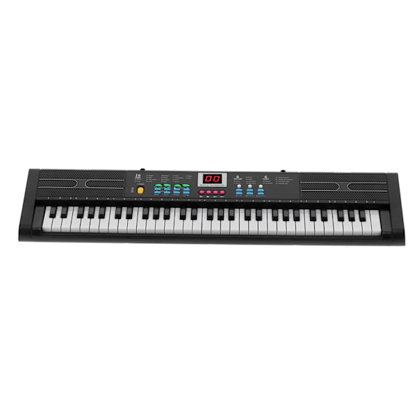 Keyboard Klaver 61 Tangenter Instrument Elektrisk med USB Mikrofon til Børn Begynder MQ6187