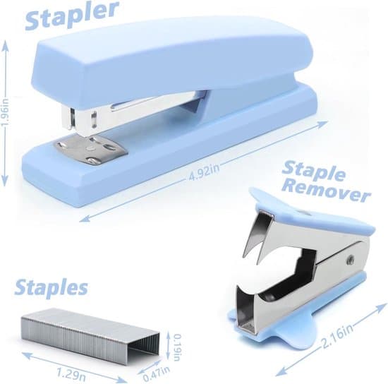 Blue Office Stapler, 25-Sheet Capacity – A Desktop Stapler Suitable for Students and Office Use