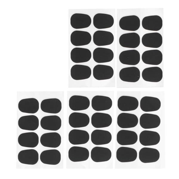 40 stk. Munnstykke Puter Lapper Pads Tilbehør for Alt-/Tenorsaksofon Klarinett Svart 0,5 mm