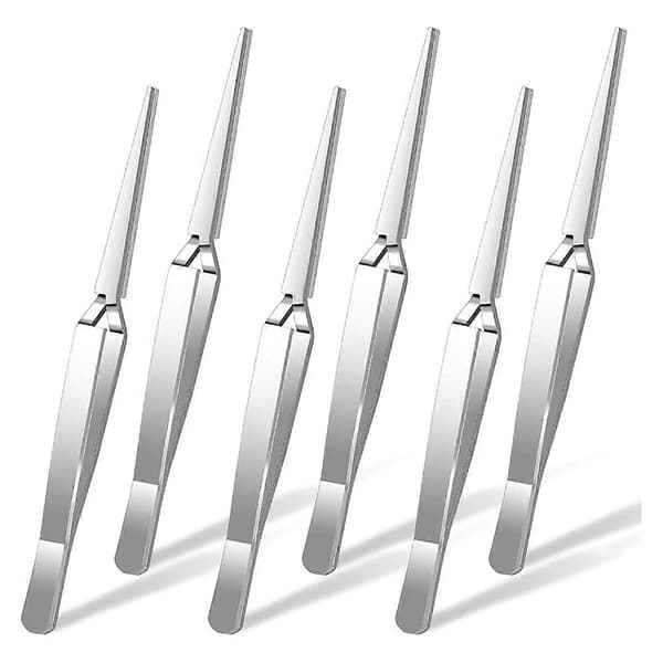 Craft Tweezers, 6 Pieces Locking Tweezers Reverse Tweezers