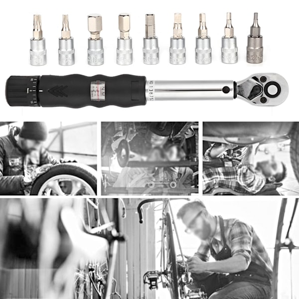 1/4 Torsion Square Wrench Ratchet Ikkuna-tyyppinen 2-14NM polkupyörän hihalle