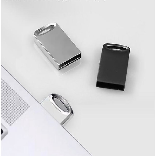 Mini 64GB Sølv USB Flash Drive Vandtæt Metal