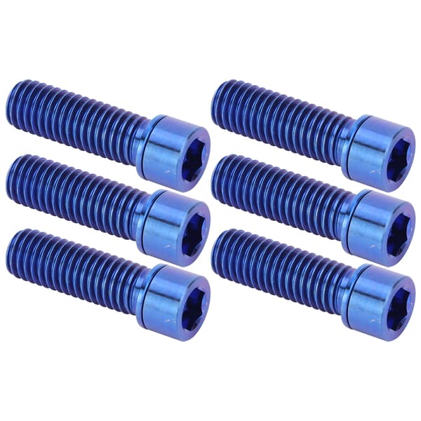 6 pcs M8x25mm Stem Screw Handlebar Bolt Titanium Alloy Bicycle Spare Part Accessory Blue