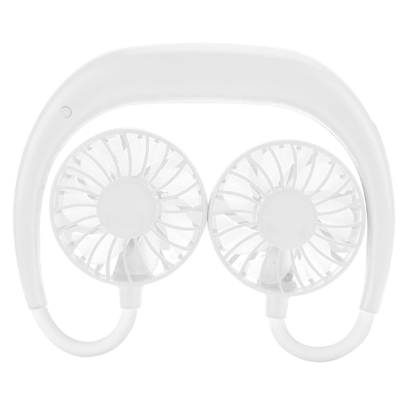 Pelikäyttöön sopiva handsfree-tuuletin, USB-ladattava, kaulaan ripustettava tuuletin, 3 säädettävää nopeutta (valkoinen)