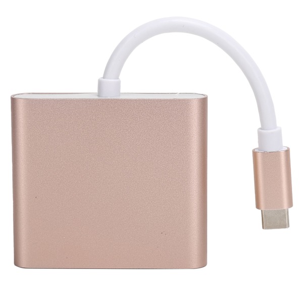 USB C -sovitin 3.1 3 in 1 Hub-muunnintelma-telakka High Definition Multimedia Interface 4K Ruusukulta