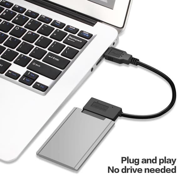 USB Easy Drive -kaapeli, USB 3.0 - SATA 7+9P -kiintolevysovitinkaapeli, 1,8 tuuman SSD-datakaapeli