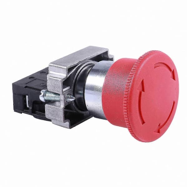 22 mm NC Rød sopphode nødstoppbryter 600V 10A ZB2-BE102C Erstatning