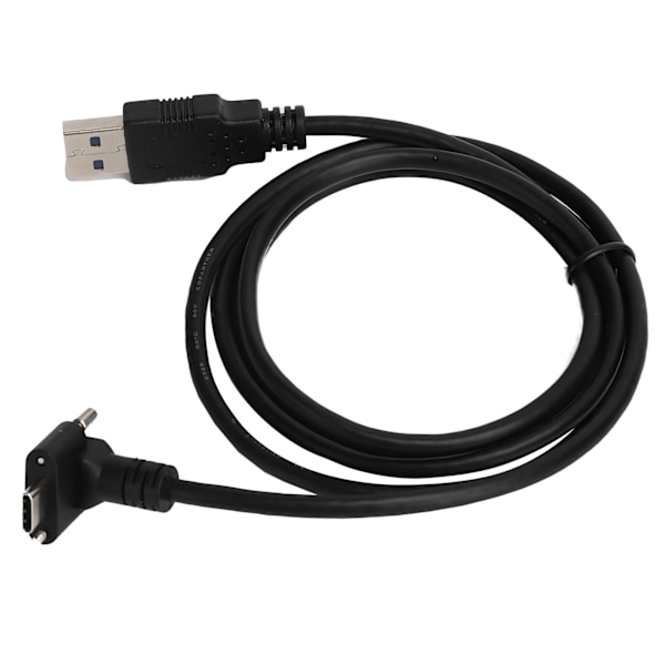 USB 3.1 Type‑C - USB 3.0 -datakaapeli 90 asteen lukitusruuviliitännällä, kaapelisovitin, muuntokaapeli 120 cm