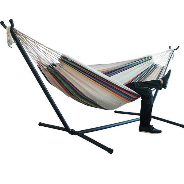 Paksutettu kangas kaksinkertainen riippumatto keinu tuolisänky ulkoleiritykseen ilman kehystä 200*150cm