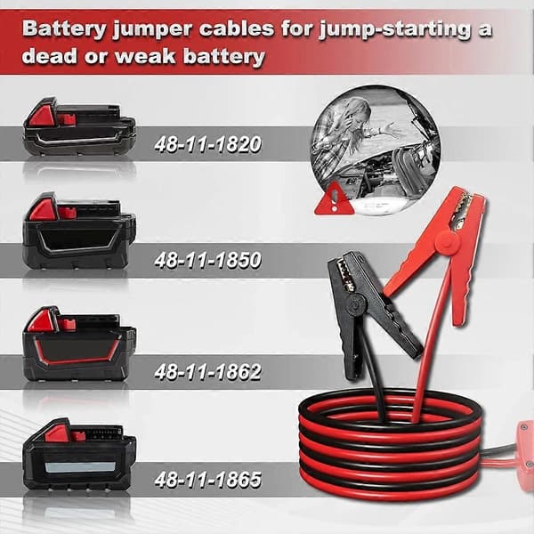 Startkabler for Milwaukee M18 18V Batteri Startmotor