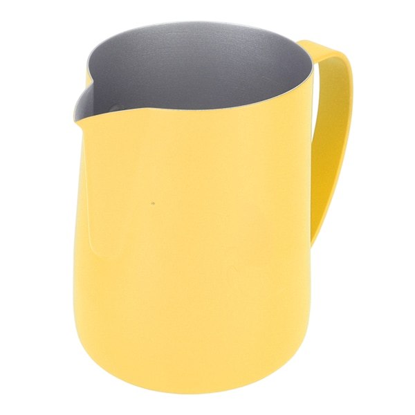 Coffee Latte Art Kander Bevel Design 450ml Rustfri Stål Mælkeskumningskande til Kaffe Mælk Bleg Gul