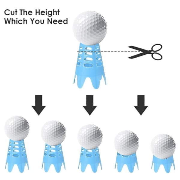 Plastic Golf Tees for Home Simulator, Golf Tees for Outdoor and Indoor Use, Simulator Training, Practice Mat, Golf Tees - Blue Blue