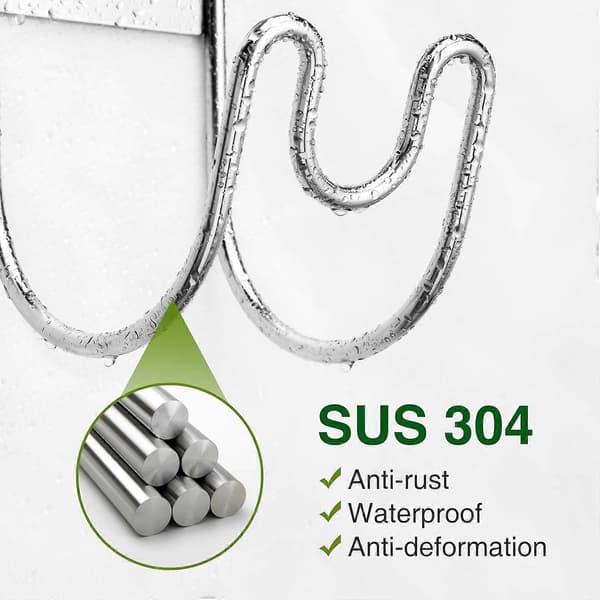 Rustfri stål haveslangeopruller - Vægmonteret SS304 slangeholder - Rustfri slangeholder Silver