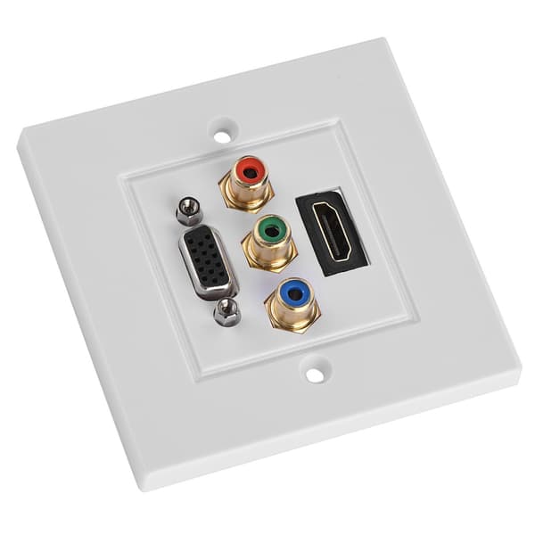 HDMI VGA 3RCA Tre-i-ett Integrert Multimedia Veggpanel Audio Video Socket