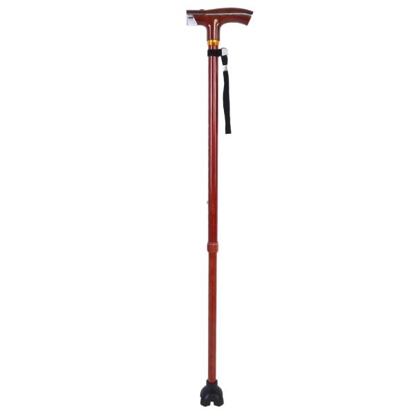 Metall Multifunksjon Teleskopisk Lommelykt Lettvekt Krykke (Rosewood Farge)