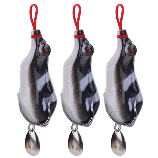 3 stk. Kunstig Simulation Blød Sequin Fiskelokkemad Fiske Tilbehør 5.5cm2#