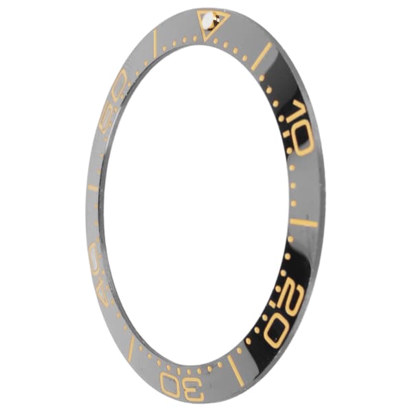 Keramisk Urkrans Ring Professionel 38mm Urkrans Indsats Reservedele Tilbehør til Urmager Sort Base Guld Ciffer