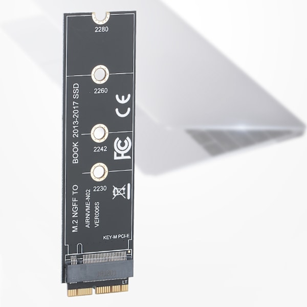 Adapterkort svart ABS Solid State Drive Passer til Macbook Air i 2013-2017 M.2 NVME PCIE3.0