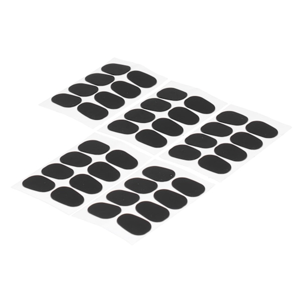 40 stk. Munnstykke Puter Lapper Pads Tilbehør for Alt-/Tenorsaksofon Klarinett Svart 0,5 mm