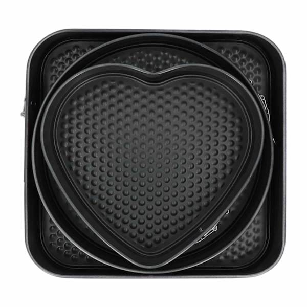 Bakeformer i ulike former - 3 springformer black