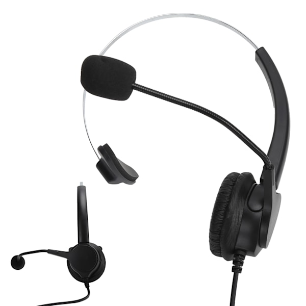 USB Headset med Mikrofon Støjreduktion Lydkontrol til Erhverv UC Skype Lync Softphone Call Center Kontor