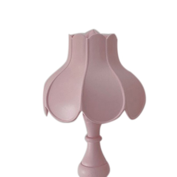 Bordlampe Retro Lotusblad Genial Nydelig 3 Lys Kilder Liten Bord Nattlampe for Jenter Soverom Rosa