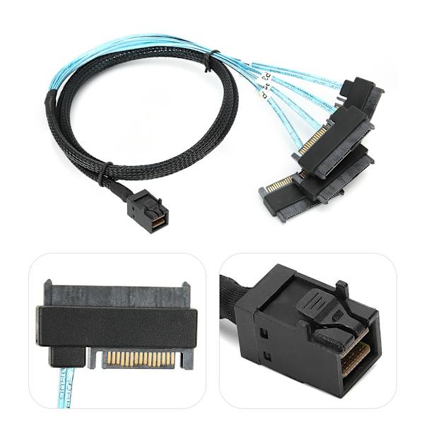 Adapterikaapeli palvelinkaapeli kiintolevy sisäinen Mini SAS SFF-8643 - 29pin SFF-8482 1-metrinen