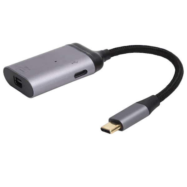 USB C till Mini DisplayPort Adapter 1.4 3.1 Konverter Snabb Laddning för Projektor TV Monitor