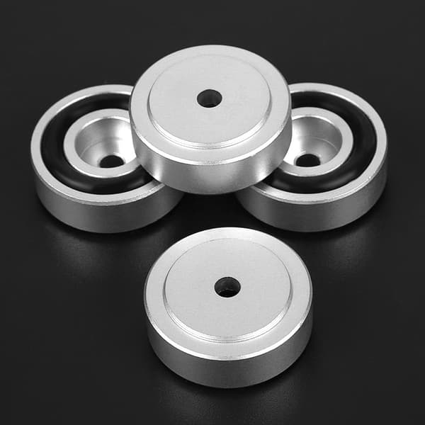 4 stk. 30*10 mm Forstærkerfødder i Aluminiumlegering Støddæmper Forstærkerpuder Fødder Sølv