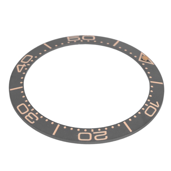 Keramisk Klockring Bezel 38mm Klockring Insats Ersättningsdelar Tillbehör för Urmakare Grå Bas Sandblästrad