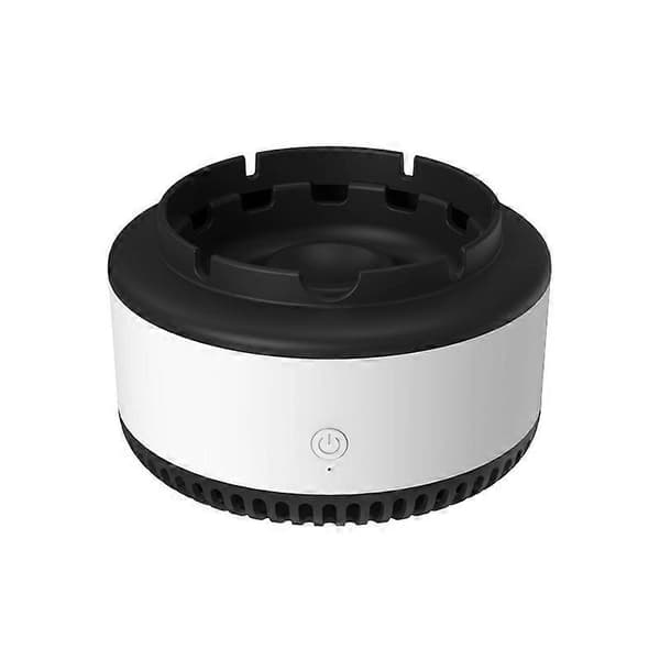 Multifunksjonell Røykfri Askebeger USB Oppladbart Askebeger for Hjem/Utendørs/Kontor/Bil (Hvit)