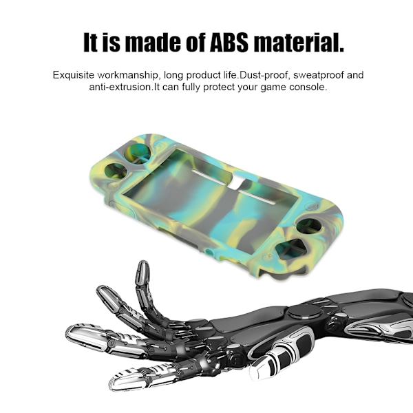 Kamouflage ABS Spelkonsol Skyddsfodral med Grepp Halkskyddstillbehör för Switch Lite
