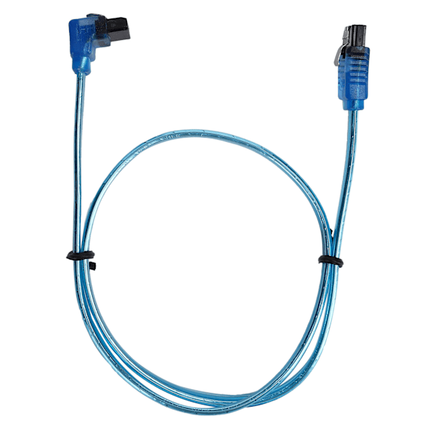 Seriell Kabel 48cm 7-Pins Vinkelhode Kobberkjerne Harddisk Ledning for Datakommunikasjon Blå