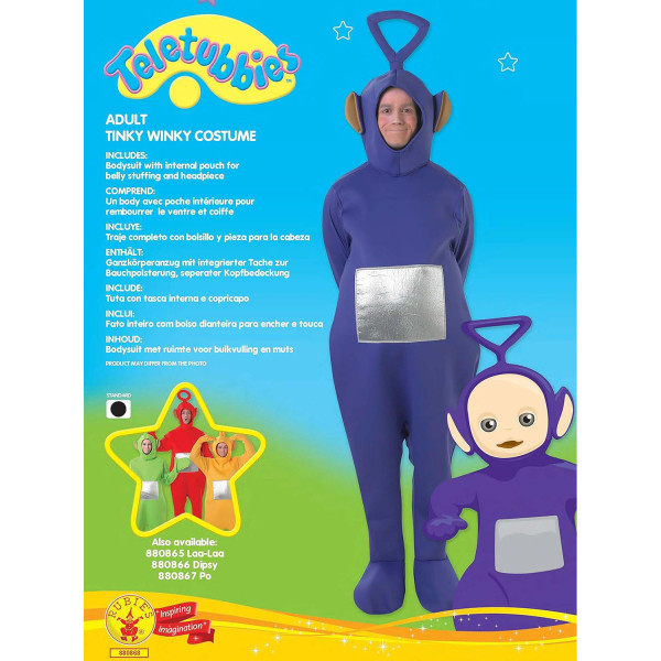 Tinky Winky Teletubbies Voksen Fancy Dress Hjortekostume red 160cm